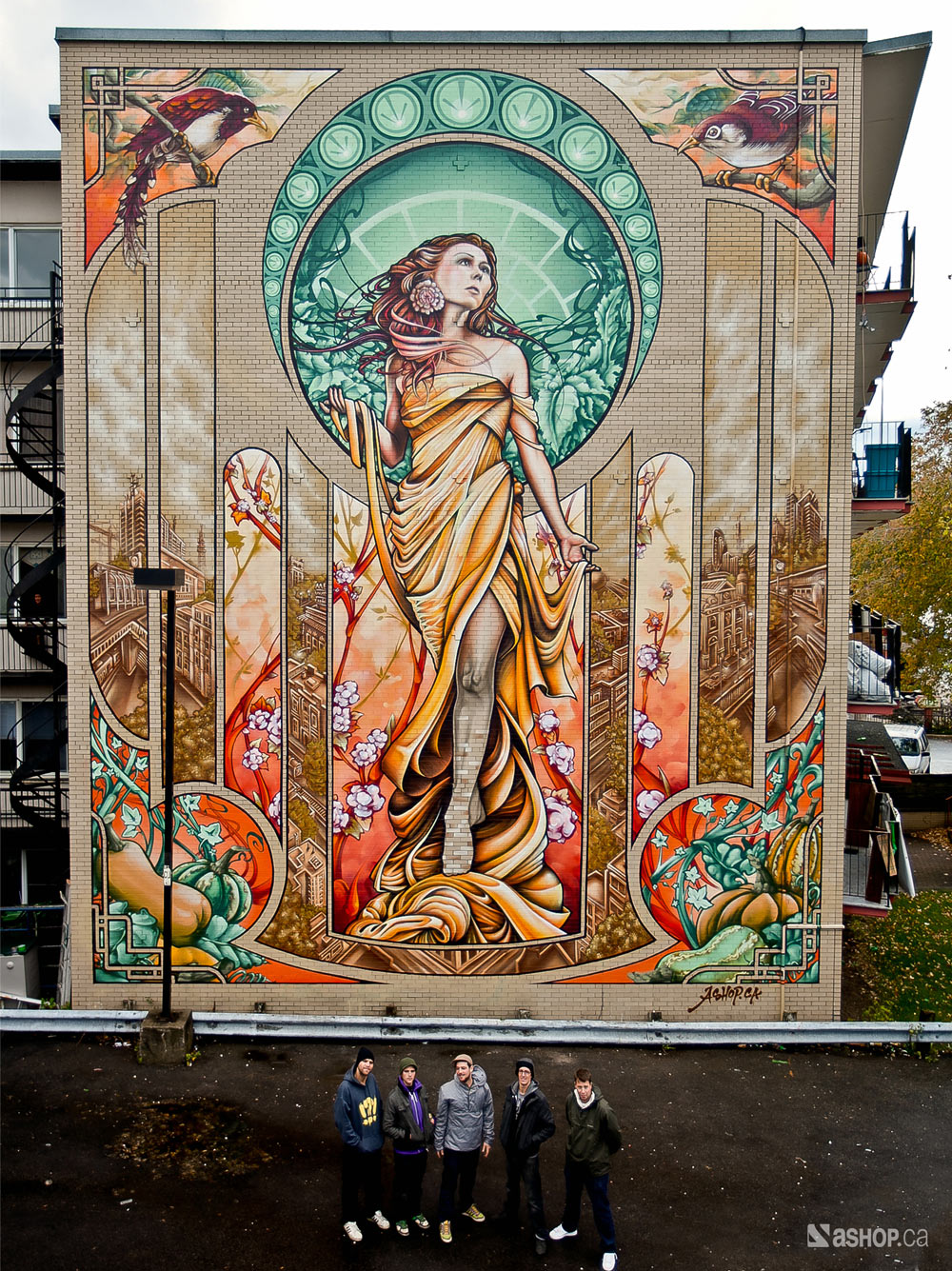 Ashop Our Lady of Grace mural in Montreal
