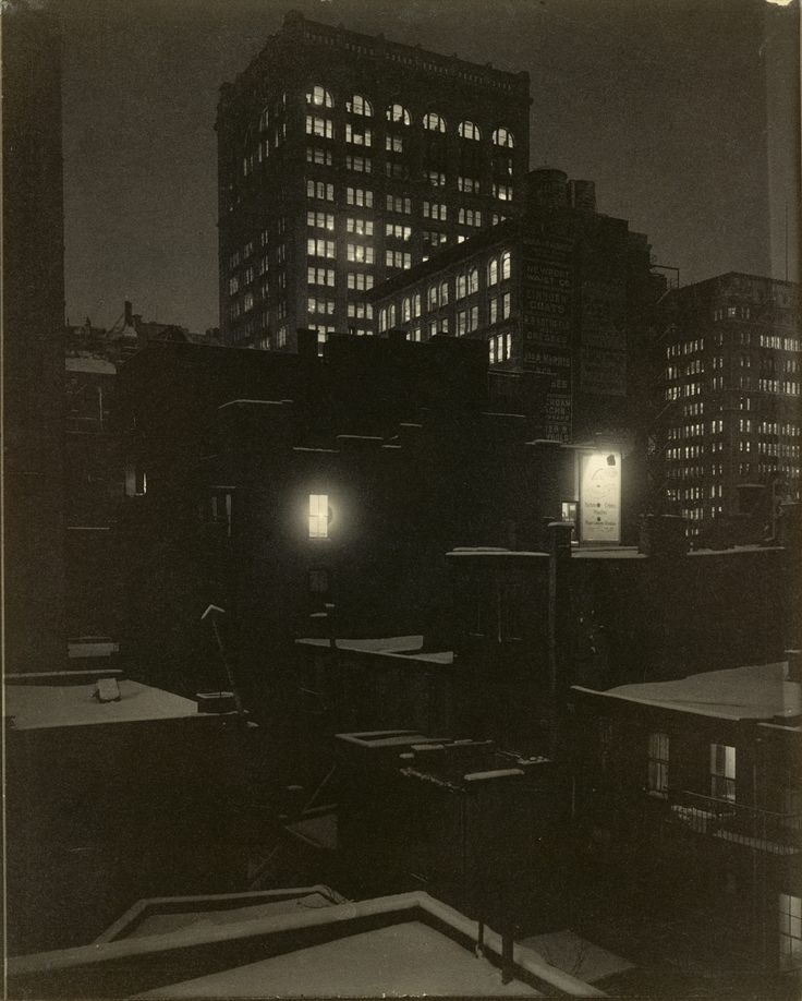 Winter, Fifth Avenue door Alfred Stieglitz, paardentram in een New Yorkse sneeuwstorm
